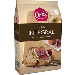 ORTIZ pan tostado integral 30 rebanadas 324 grs